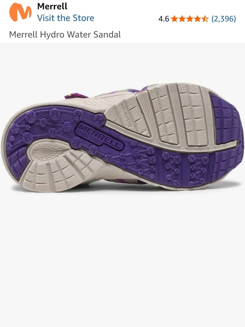 Brand NEW Merrell Kids Purple/Tan Hydro Water Sandal Merrell SZ 8 Little Kids